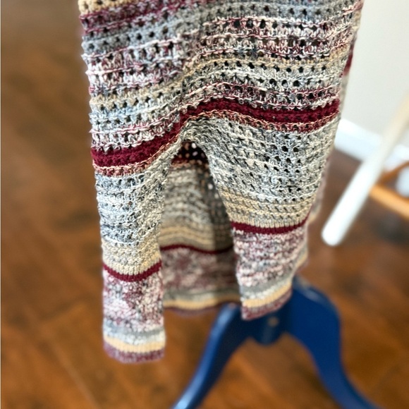 Knox Rose XXL Open Knit Cardigan Sweater - Multicolor Stripes 🍂 - Picture 4 of 16